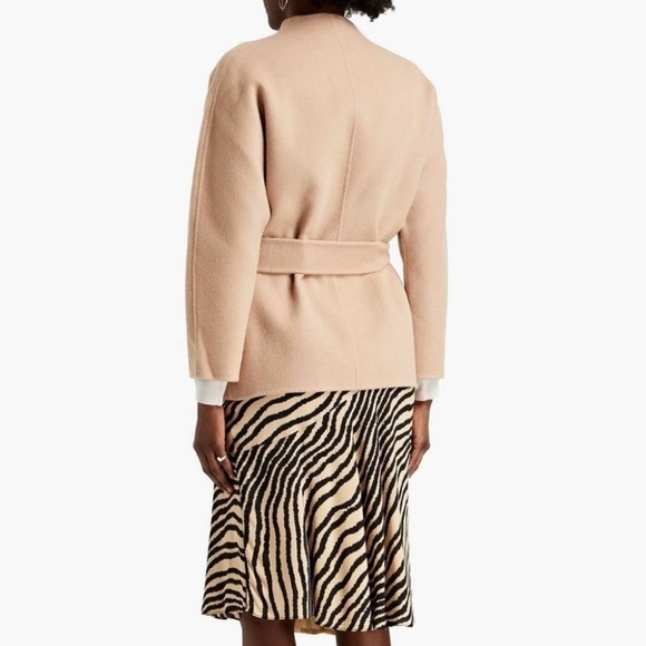 BA&SH Blame Belted Brushed Wool Short Coat - 1 (S) - Picture 5 of 15